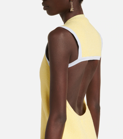 Shop Jacquemus La Robe Sorbetto Minidress In Light Yellow