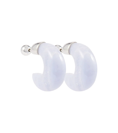 Shop Sophie Buhai Donut Sterling Silver And Chalcedony Hoop Earrings