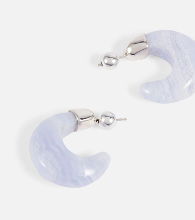 Shop Sophie Buhai Donut Sterling Silver And Chalcedony Hoop Earrings
