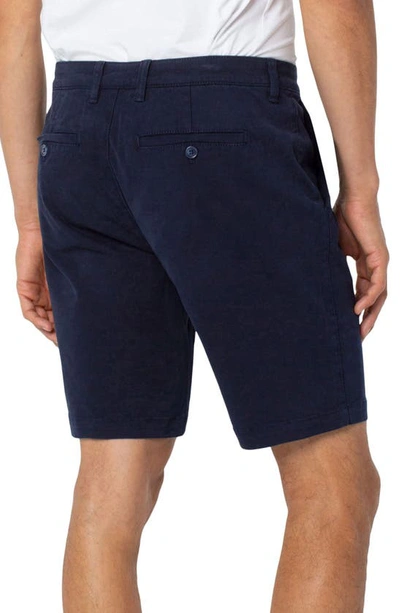 Liverpool Los Angeles Liverpool Stretch Cotton Shorts In Ink