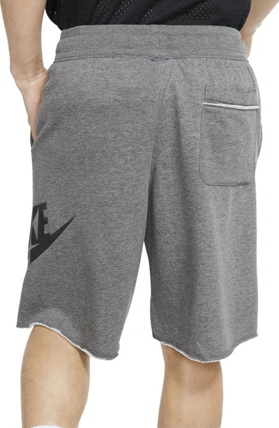 Shop Nike Sportswear Alumni Shorts In Charcoal Heather