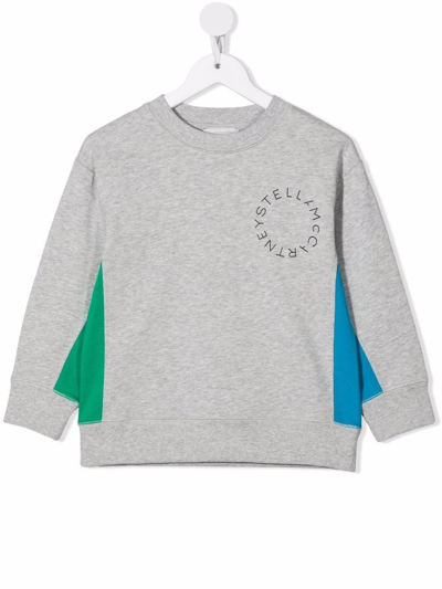 Shop Stella Mccartney Colour-block Fleece Sweatshirt In Grey