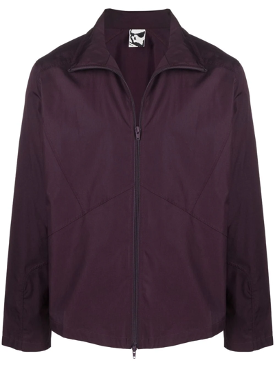 Shop Gr10k Lightweight Zip-up Cotton Jacket In Purple