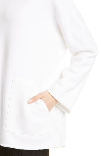 Shop Eileen Fisher Boxy Sweatshirt In White