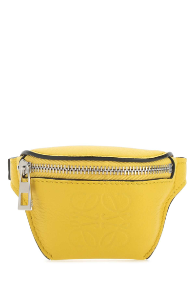 Shop Loewe Anagram Coin Purse In Yellow