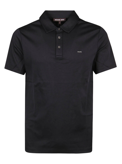 Shop Michael Kors Collection Logo Embroidered Polo Shirt In Black