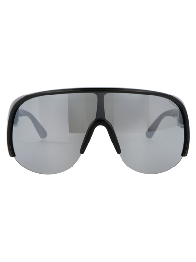 Shop Moncler Eyewear Oversized Sunglasses In Black