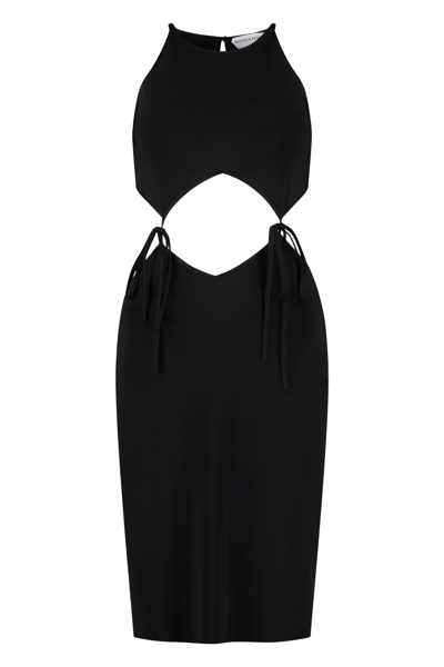 Shop Bottega Veneta Jersey Dress In Black