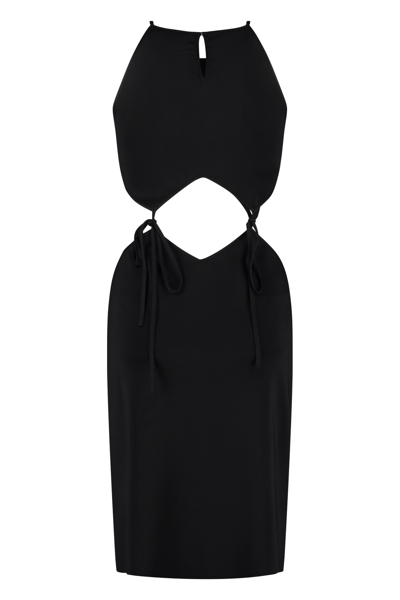 Shop Bottega Veneta Jersey Dress In Black