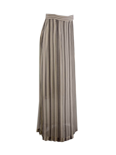 Shop Brunello Cucinelli High Waist Maxi Skirt In Grey