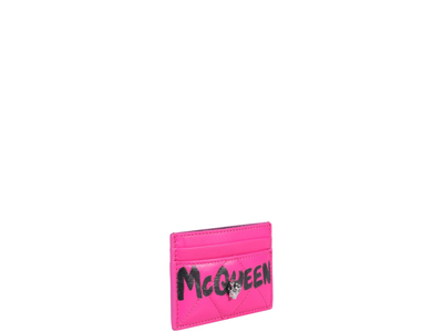 Shop Alexander Mcqueen Logo Card Holder In Pink