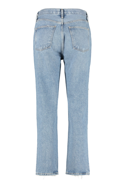 Shop Agolde Fen 5-pocket Jeans In Blue