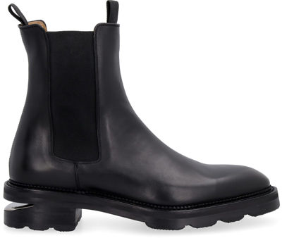 Shop Alexander Wang Leather Chelsea Boots In Black