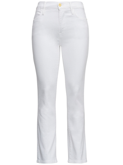 Shop Frame Le High Straight White Denim Jeans