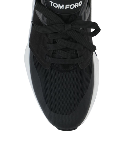 Shop Tom Ford Smoothleather Low Top Sneakers In Black
