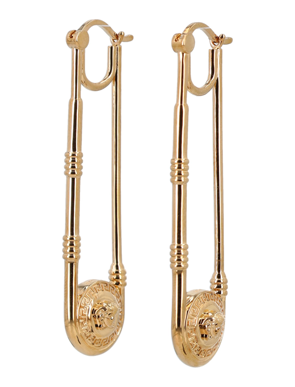 Versace safety pin-detail earrings - Gold