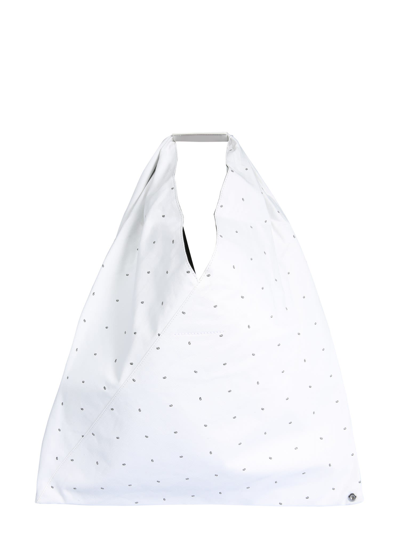Shop Mm6 Maison Margiela Japanese Bag In Bianco