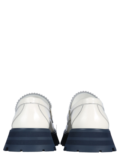 Alexander Mcqueen Wander Chunky Lug Loafers In Bianco