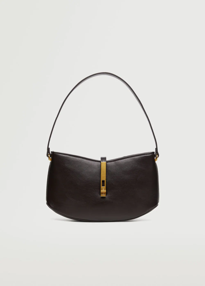 MANGO BUCKLE BAGUETTE BAG CHOCOLATE 