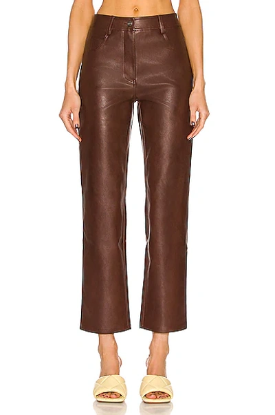 Shop Miaou Junior Pant In Brown Leather