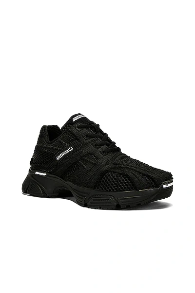 Balenciaga Phantom Mesh-paneled Sneakers In Black