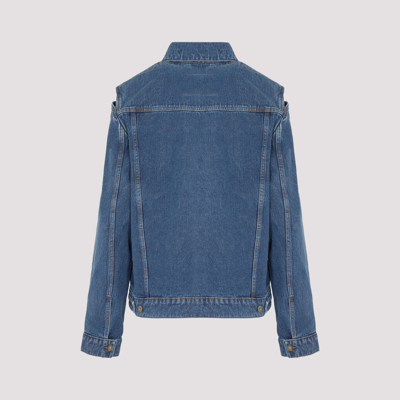 Shop Y/project Classic Peep Show Denim Jacket In Blue