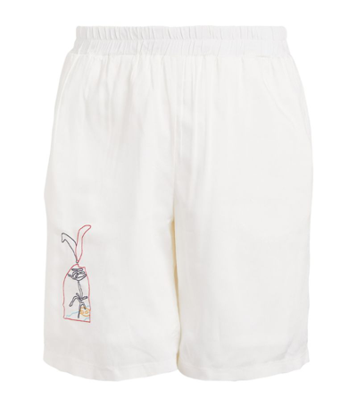 Shop Bethany Williams Embroidered Shorts In White