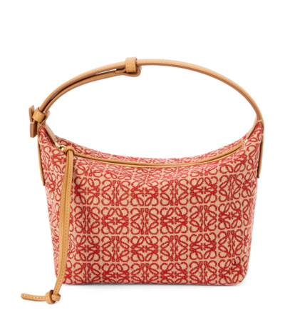 Shop Loewe Small Cubi Anagram Top-handle Bag In Red