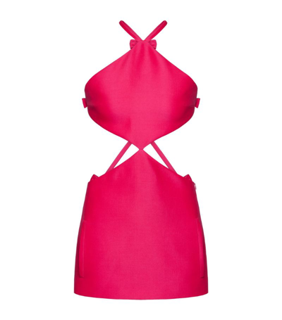 Shop Valentino Cut-out Mini Dress In Pink