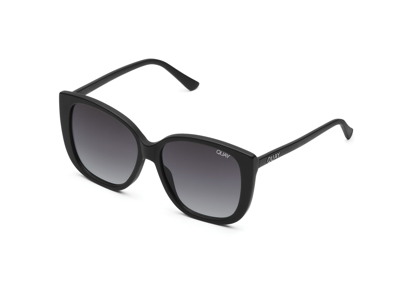 Quay Ever After 59mm Cat Eye Sunglasses In Matte Black,smoke Fade
