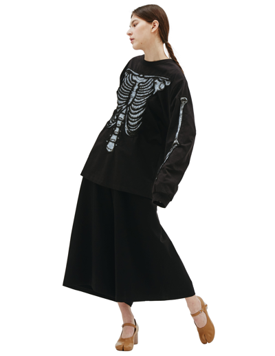 Shop Doublet Skull Shirring Embroidery Longsleeve In Black