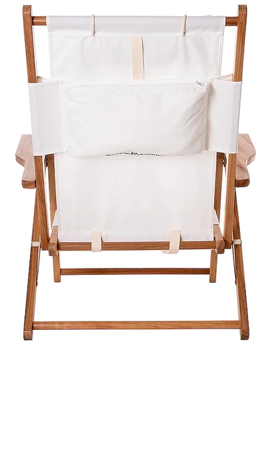 Business & Pleasure Tommy Canvas Beach Chair In White