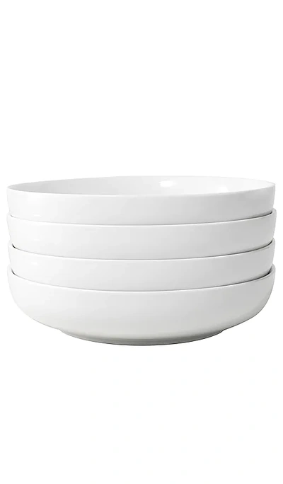 Shop Public Goods Ceramic Dinner Bowl Set Of 4 In White