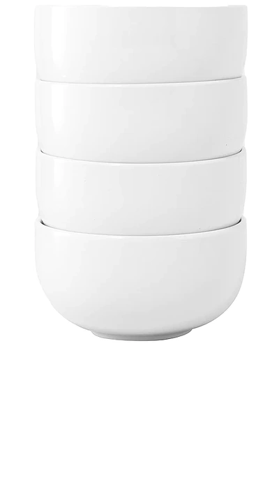 Shop Public Goods Ceramic Cereal Bowl Set Of 4 In White