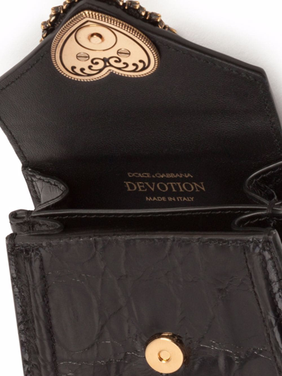 Dolce & Gabbana Micro Devotion Top-handle Bag In Black
