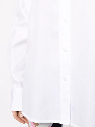 Shop Dolce & Gabbana Poplin Cotton Shirt In Weiss