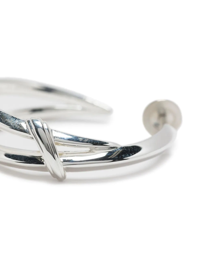 Shop Shaun Leane Double Looped Hoop Earrings In Silver
