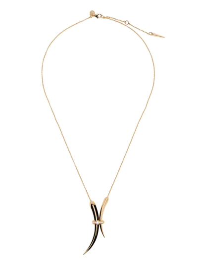 Shop Shaun Leane Sabre Deco Gold Vermeil-plated Diamond Necklace
