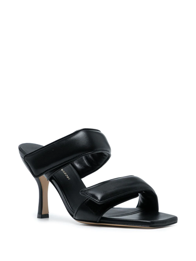 Shop Gia Borghini X Pernille Teisbaek Perni 03 Leather Sandals In Schwarz