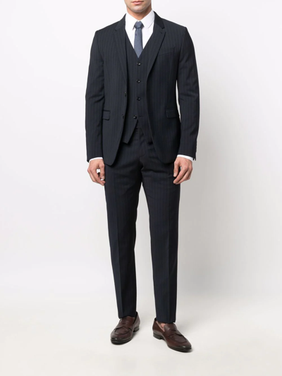 Reveres 1949 Three-piece Single-breasted Suit In Blue