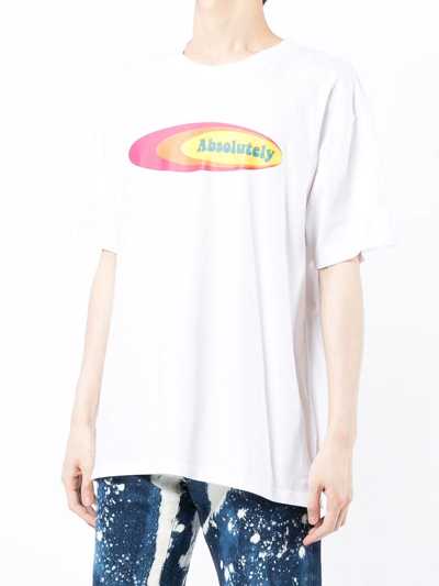 Shop Afb Absolutely Graphic-print T-shirt In White