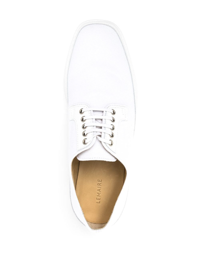 Lemaire Lace Up Brogues In White