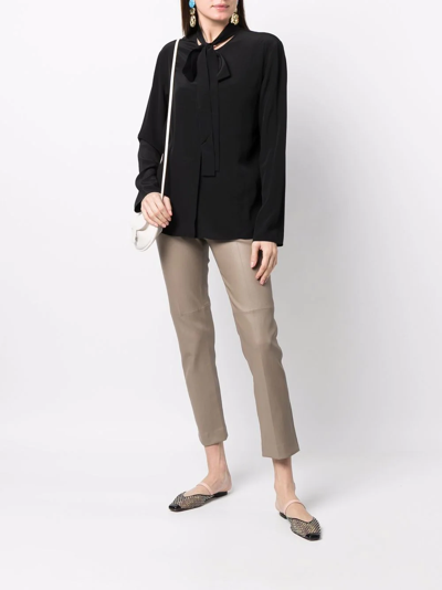 Joseph Bayne Tie-fastening Blouse In Schwarz
