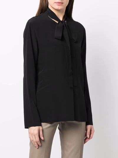 Joseph Bayne Tie-fastening Blouse In Schwarz