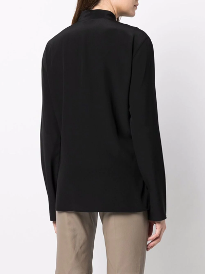 Joseph Bayne Tie-fastening Blouse In Schwarz