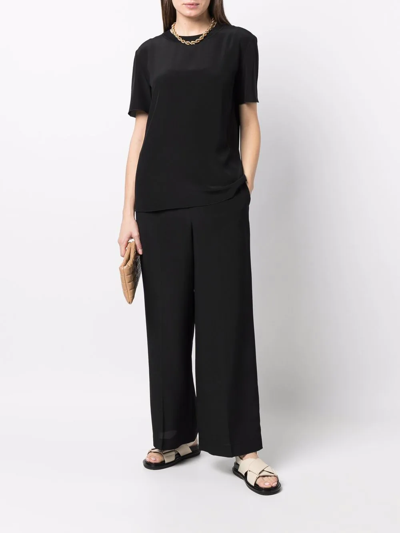 Joseph Silk Crepe De Soie Rubin Blouse In Schwarz