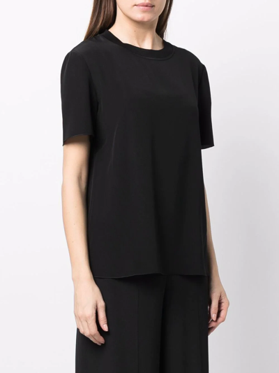 Joseph Silk Crepe De Soie Rubin Blouse In Schwarz