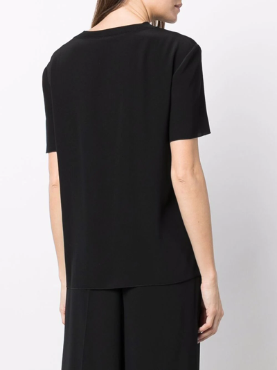 Joseph Silk Crepe De Soie Rubin Blouse In Schwarz