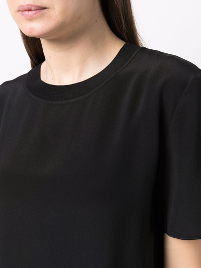 Joseph Silk Crepe De Soie Rubin Blouse In Schwarz