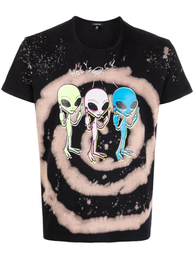 Shop R13 Alien Graphic Print T-shirt In Schwarz